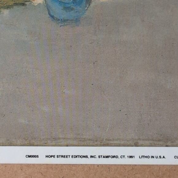 Vintage Claude Monet The Artists House At Argenteuil Lithograph On Board 1991 - Picture 3 of 9